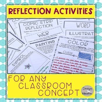 reflection sheets   concept  design education tpt