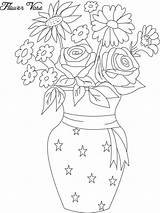 Coloring Pot Flower Pages Comments sketch template