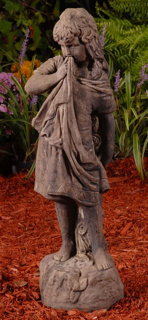 10017 Shy Girl Statuary Unique Stone Antique And Garden Reproductions