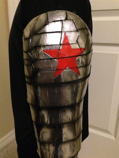 winter soldier costume arm detail shurtape aluminum tape wrapped