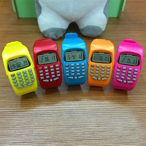 drop shipping kids children calculator  led  function casual silicone sports