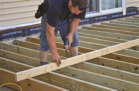 leveling joists professional deck builder framing structure flooring