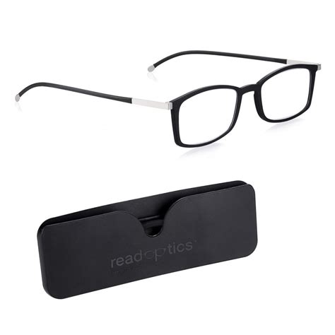 blue light blocking ultra thin reading glasses in flat case