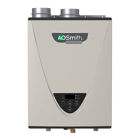 ao smith signature premier  gpm  btu indoor natural gas tankless water heater  lowescom