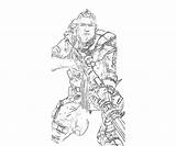 Axton Borderlands Characters Coloring sketch template
