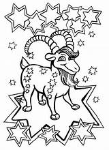 Coloring Capricorn Pages Zodiac Kids Getcolorings Getdrawings Color sketch template