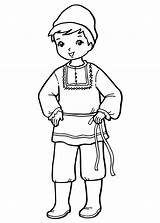 Coloring Costume National Boy Pages sketch template