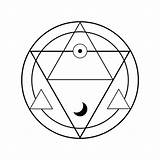 Circle Transmutation Alchemy Simple Deviantart Array Magic Geometric Anti Tattoo Drawings sketch template