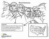 Rushmore Geographic Landmark sketch template