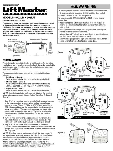 chamberlain liftmaster professional lm owners instructions   manualslib