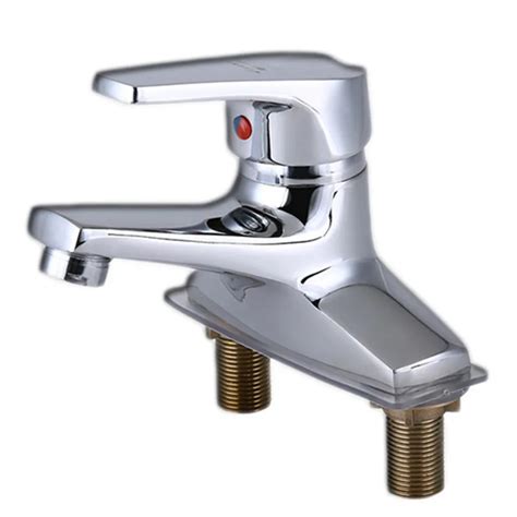 dual hole hot  cold water mixer faucet bathroom single handle