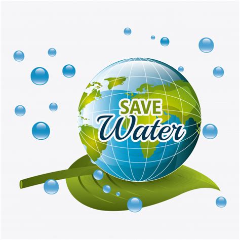save water ecology vector free download