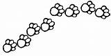 Paw Border Print Clip Clipart sketch template