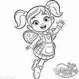 Coloring Butterbean Xcolorings Poppy Fairy Dazzle Butterbeans sketch template