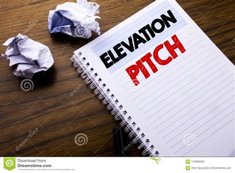 writing text showing elevation pitch business concept  talking