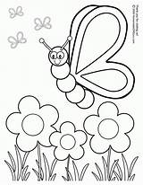 Coloring Pages Spring Printable Kids Time Colouring Library Clipart Butterfly sketch template