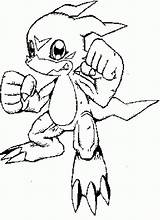 Digimon Hawkmon sketch template