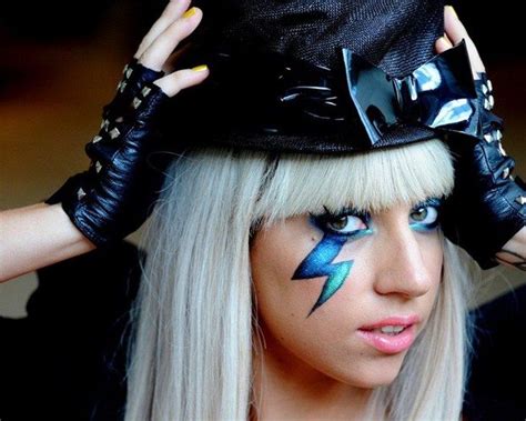 Lady Gaga Blue Lightning Bolt Makeup Lady Gaga Costume