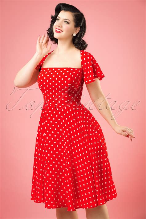 Polka Dot Dresses Retro Style From 1920s To 1960s