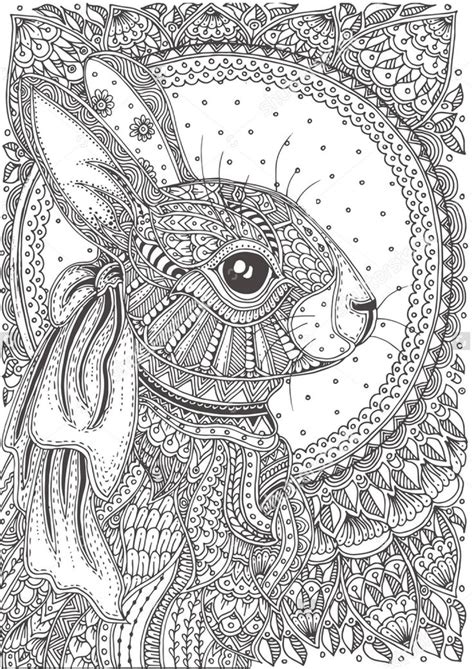 easter bunny coloring pages hard