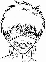 Kaneki Coloring Ken Drawing Mask Pages Ghoul Tokyo Draw Kanike Printable Drawings Step Anime Dibujos Books Getdrawings Choose Board Categories sketch template