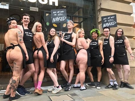 come to work naked day lush store various years and venues 180 pics