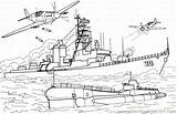 Coloring Battleship Color Pages Destroyer Charles Printable Adams Navy Military Attack Under Class Submarine Air Force Supercoloring Games Gif sketch template