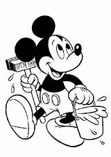 Mickey Mouse Coloring Cleaning House Pages Want Clean Comments Getcolorings sketch template