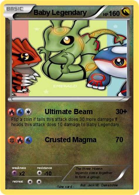 pokemon baby legendary   ultimate beam  pokemon card