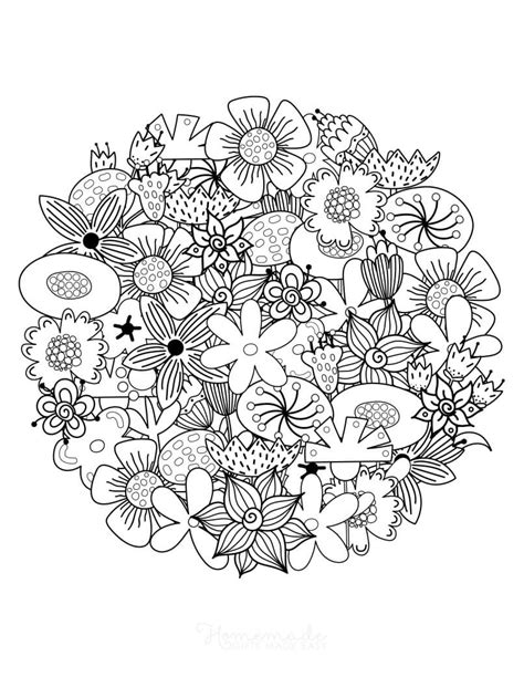 beautiful flower coloring pages home design ideas