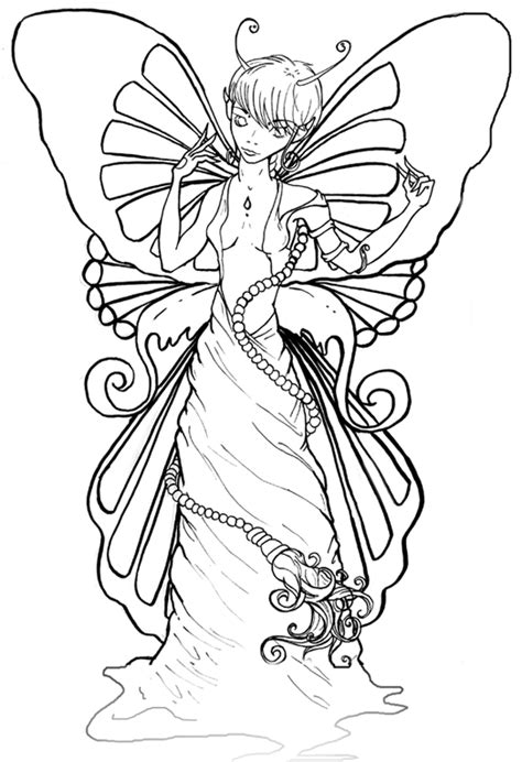 elves fairies  coloring pages