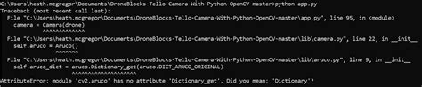 tello camera control  droneblocks python app dependency issues droneblocks support