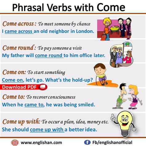 phrasal verbs    sentences  meanings englishan verb sentences language skills