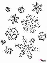 Coloring Snowflakes Winter Bubakids sketch template