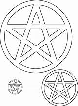 Pagan Wiccan Pentacle Magick Pentagram Shadows sketch template