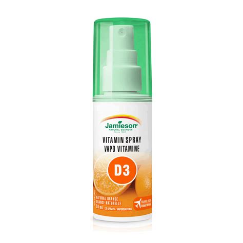jamieson vitamin  spray   ml  dose natural orange flavor apotekos