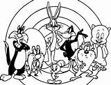 Coloring Looney Tunes Pages Characters Cartoon Printable Colouring Print Christmas Choose Board sketch template