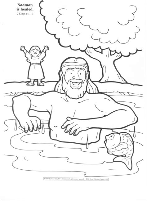 naaman bible coloring pages clip art library