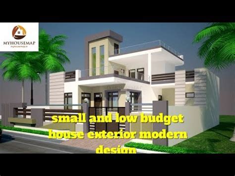 small   budget house exterior modern design indian home design    youtube