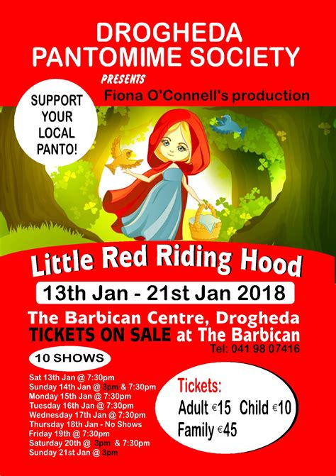 drogheda pantomime society presents little red riding hood the