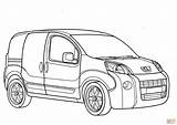 Peugeot Bipper Coloring Pages Drawing Minivan Printable Main Super Paper sketch template