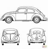 Coloring Beetle Volkswagen Vw Pages 1952 Outline Car Bug Printable Classic Drawing Supercoloring Cars Choose Board Categories sketch template