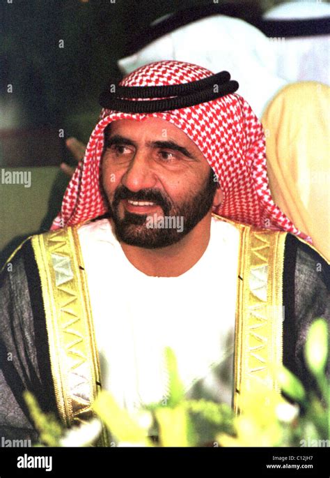 The Ruler Of Dubai Sheikh Mohammed Bin Rashid Al Maktoum At A Stock