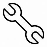 Wrench Icon sketch template