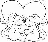 Apaixonados Namorados Ratos Cuori Pintar Desenhar Ratinhos Riscos Colorido sketch template