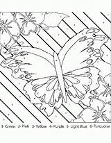 Number Coloring Color Adults Pages Numbers Easter Butterfly Printable Adult Paint Risen Colour He Flowers Happy Sheets Hard Kids Colouring sketch template