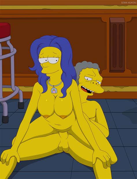 Commission Marge Simpson And Moe By Sfan Hentai Foundry