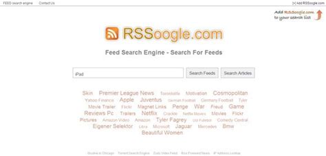rss feed search engines  search fresh content