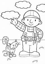 Builder Bob Coloring Pages Printable Kids Color Print Bestcoloringpagesforkids sketch template