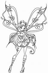 Winx Coloring Pages Color Kids Children sketch template